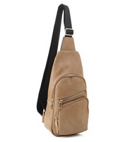 Индивидуальный логотип Водонепроницаемый веганский рюкзак через плечо Рюкзак через плечо Мужская сумка-слинг Кожаная нагрудная сумка