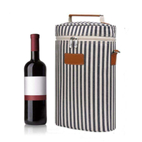 Изготовленные на заказ портативные две бутылки изолированные винные мешки изоляция кемпинга путешествия термальная сумка-холодильник для вина