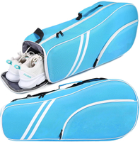 Теннисная сумка для тенниса, изготовленная на заказ, сумка для теннисных ракеток для мужчин и женщин, защитная и фиксированная сумка для ракеток с сепаратором для обуви