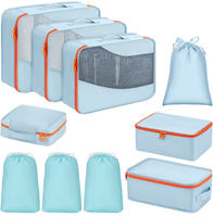 На складе дорожная сумка-органайзер для багажа 8 шт. набор волшебный многоразовый куб пакет сетка упаковочные кубики пользовательские дорожные аксессуары