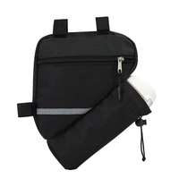Наружная черная оксфордская велосипедная сумка на переднюю рамку для телефона с логотипом на заказ, велосипедная верхняя трубка, треугольные сумки с держателем для воды