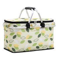 Большая портативная складная продуктовая сумка, изолированная сумка-холодильник для ланча, водонепроницаемая корзина для пикника, кулер
