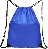 Рекламный многоразовый и прочный рюкзак на шнурке из полиэстера Портативная сумка для хранения с карманом на шнурке