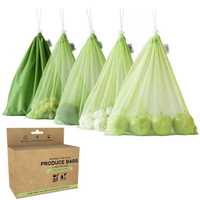 Мешок сетки РПЭТ экологичности Вашабле и многоразовый мешок сетки для фруктового овоща