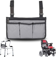 Многофункциональные аксессуары для подлокотников Сумка для инвалидной коляски Водонепроницаемая сумка-органайзер для медицины Ziplock Bag
