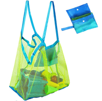 Сетчатая пляжная большая сумка для хранения игрушек с песком, органайзер для морских раковин, сумки для мальчиков и девочек, дорожная сетчатая сумка