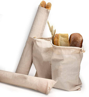 Большие многоразовые органические льняные пакеты для хлеба Экологичные хлопковые пакеты для хлеба Идеально подходят для домашнего хлеба
