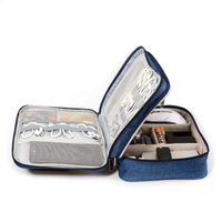 двухслойная портативная сумка для хранения кабеля водонепроницаемая сумка-органайзер для путешествий для мобильного телефона ipad и жесткого диска usb flash d