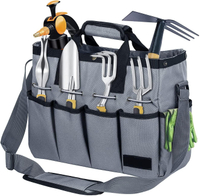 Лидер продаж Amzon, многокарманная ткань Оксфорд, сумка для инструментов большой емкости, сумка для садовых инструментов, садовый набор, сумка для хранения инструментов