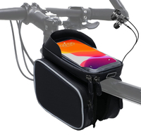 Велосипедная сумка для телефона на переднюю раму - водонепроницаемая велосипедная верхняя трубка Велосипедный чехол для телефона с креплением для телефона