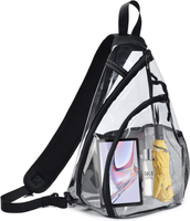 Модные водонепроницаемые большие прозрачные сумки на ремне из ПВХ для путешествий на открытом воздухе с логотипом мужская сумка через плечо