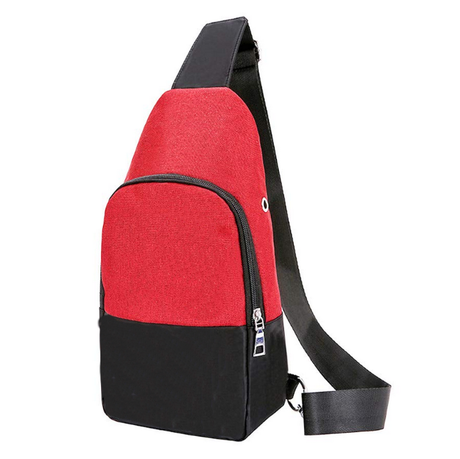 Холщовая нагрудная сумка через плечо, спортивная сумка через плечо, рюкзак на одно плечо с usb-зарядным устройством
