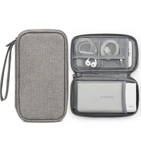 серая сумка-органайзер для путешествий, сумка-органайзер для внешнего аккумулятора, жесткий диск, флешка, водонепроницаемая сумка-органайзер для кабеля, сумка-органайзер для путешествий