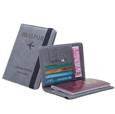 Роскошная обложка для паспорта из искусственной кожи, держатель для кредитных карт, дорожный кошелек, Противоугонные RFID-обложки для паспорта для авиаперелетов