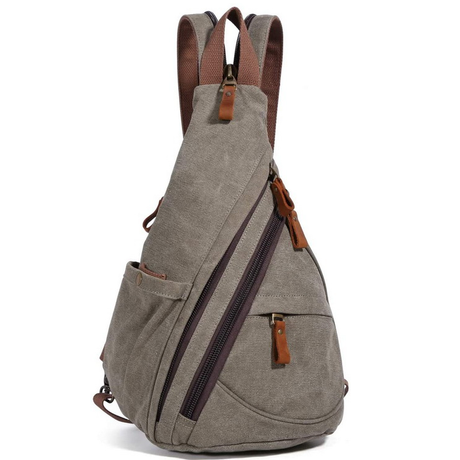 Хорошее качество унисекс сумка-слинг нагрудный рюкзак на заказ хлопковая парусиновая сумка через плечо для мужчин и женщин