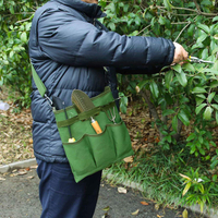 Набор для садового рукоделия Набор для сада на открытом воздухе Сумка с сумкой на одно плечо и садовыми инструментами Холстовая поясная сумка