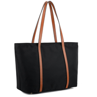 BSCI Производители 15,6-дюймовая женская большая сумка Женская оксфордская кожаная нейлоновая сумка через плечо большой емкости