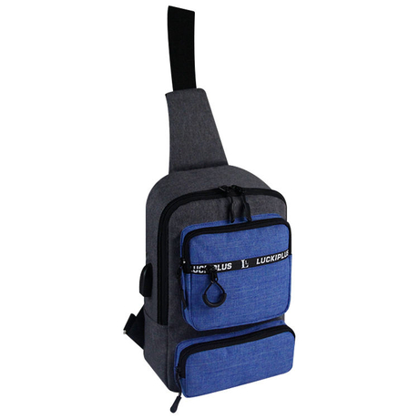 Модная деловая повседневная мужская нагрудная сумка на одно плечо рюкзак USB Sling Crossbody Bag Pack