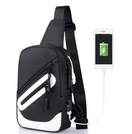 Оксфордская сумка через плечо с зарядкой через USB, мужская мини-дизайнерская сумка через плечо с принтом на заказ, нагрудная сумка с защитой от запаха, фабрика